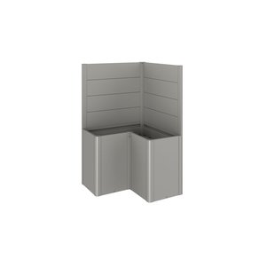 Biohort Schutting Voor Plantenbak Belvedere L-vorm Gr. L100 Kwartsgrijs Metallic 2st