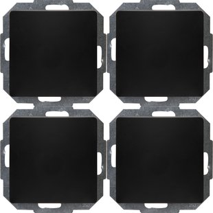 Kopp Wisselschakelaar Paris Mat-zwart 4 Stuks
