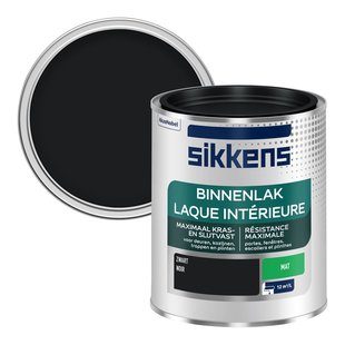 Sikkens Binnenlak Mat Zwart 750ml