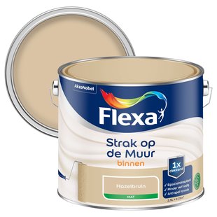 Flexa Strak Op De Muur Muurverf - Mat - Hazelbruin - 2,5l