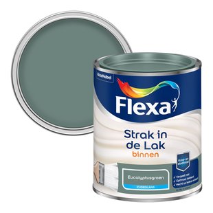 Flexa Houtlak Strak In De Lak - Zijdeglans - Eucalyptusgroen - 750ml