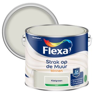 Flexa Strak Op De Muur Muurverf - Mat - Kleigroen - 2,5l