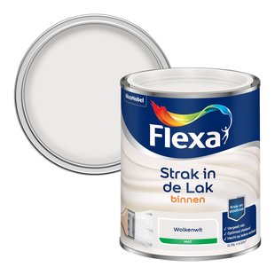 Flexa Houtlak Strak In De Lak - Mat - Wolkenwit - 750ml