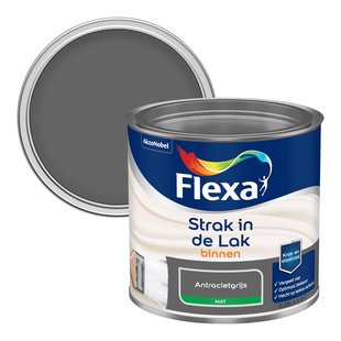 Flexa Strak In De Lak Mat Antracietgrijs 0,25l