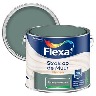 Flexa Strak Op De Muur Muurverf - Mat - Eucalyptusgroen - 2,5l