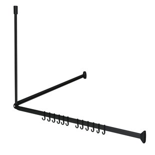 Sealskin Easy Roll Douchegordijnstangset 90x90x90cm Zwart