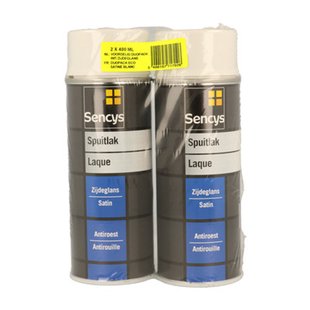 Sencys Spuitlak Duopack Wit Mat 2x400ml