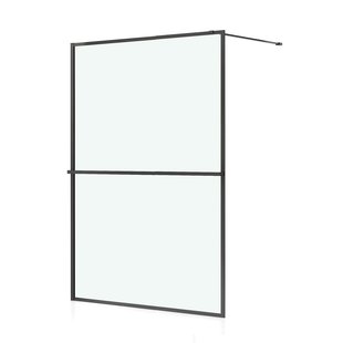 Allibert - Inloopdouche Milton 120 X 195cm - Zwart Profiel - 8 Mm Helder Glas