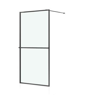 Allibert - Inloopdouche Milton 80 X 200cm - Zwart Profiel - 8 Mm Helder Glas