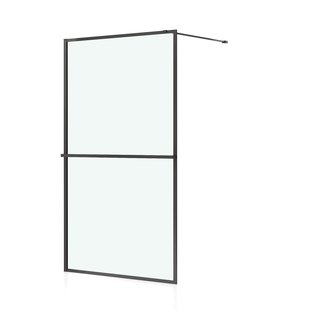 Allibert - Inloopdouche Milton 100 X 200cm - Zwart Profiel - 8 Mm Helder Glas