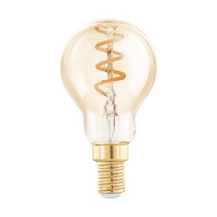 Eglo Ledfilamentlamp Peertje - Amber - D4,5cm - Amber - Dimbaar - Warm Wit - E14 - 4w