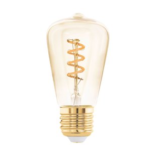 Eglo Ledfilamentlamp Edison - Amber - D4,8cm - Stepdim - Warm Wit - E27 - 4w