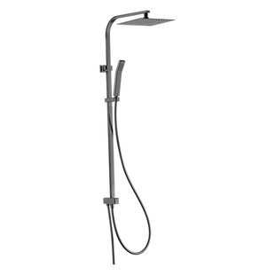 Essebagno Regendouche Essekadra - Gun Metal - Vierkant - Met Handdouche