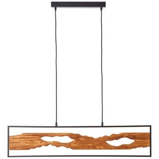 Brilliant Hanglamp Chaumont Zwart Hout 20w