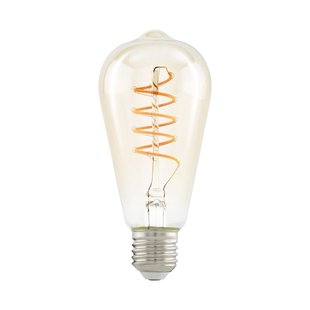 Eglo Ledfilamentlamp Edison - D6,4cm - Warm Wit - E27 - 4w