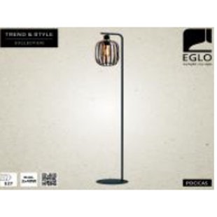 Eglo Vloerlamp Pocicas Zwart Messing ⌀25cm E27