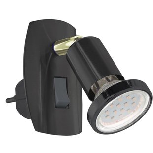 Eglo Stekkerspot Mini 4 Zwart Goud Gu10 4,5w