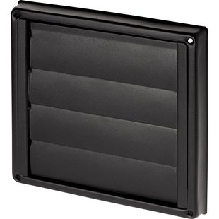 Sencys Overdrukrooster Lamel Rvs Ø125mm Zwart