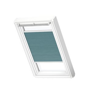 Velux Manueel Verduisterend Plisségordijn Fhc P08 1173swl Petrol Blauw White Line