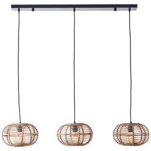 Brilliant Hanglamp Woodball Rotan 3xe27