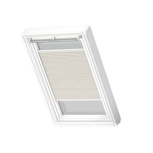 Velux Manueel Verduisterend Plisségordijn Fhc Uk04 1172swl Lichtgrijs White Line