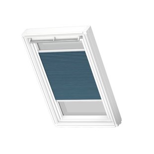 Velux Manueel Verduisterend Plisségordijn Fhc Uk08 1164swl Grijs Gemêleerd White Line