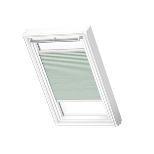 Velux Manueel Verduisterend Plisségordijn Fhc Sk10 1168swl Stoffig Groen White Line