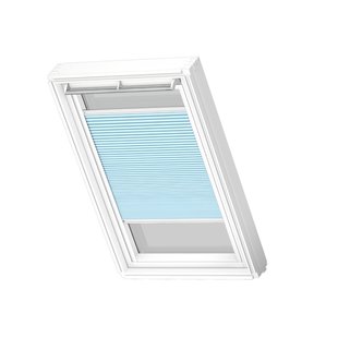 Velux Manueel Verduisterend Plisségordijn Fhc Sk06 1169swl Lichtblauw White Line