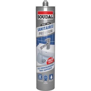 Soudal Silicone Sanitaire Premium Zwart 290ml