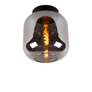 Lucide Plafondlamp Joanet - Gerookt Glas - 25cm - E27