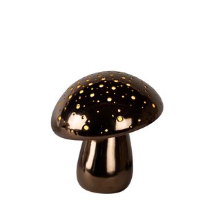 Lucide Tafellamp Fungo Zwart Chroom ⌀26,5cm E14