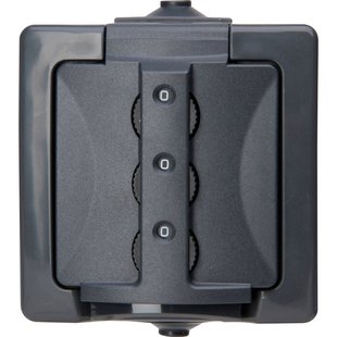 Sencys Inbouw Stopcontact Denver + Cijferslot Spatwaterdicht Antraciet