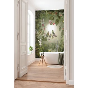 Fotobehang Wildlife Birds - Groen - 2,50m X 200cm