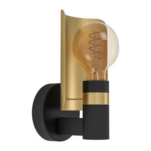 Eglo Wandlamp Hayes Zwart Goud E27