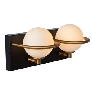 Lucide Wandlamp Isobel Zwart 2xg9