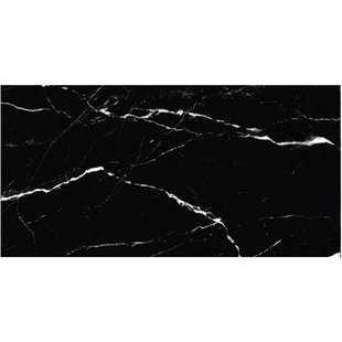 Marmerlook Tegel - Marquina Zwart - Keramiek - Hoogglans - 60x120 Cm - 1,44 M²