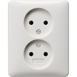 Gira Inbouwstopcontact St55 Ongeaard 2-polig Wit Ip20