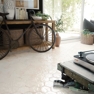 Wandtegel Carmen Hexa - Keramiek - Wit - 13x15cm - Pakketinhoud 0,31m²