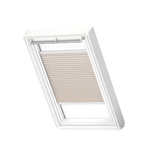 Velux Manueel Lichtdoorlatend Plisségordijn White Line Fhl C04 1275swl Naturel