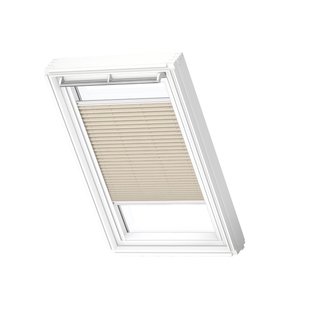 Velux Manueel Lichtdoorlatend Plisségordijn White Line Fhl Ck04 1283swl Beige Clair