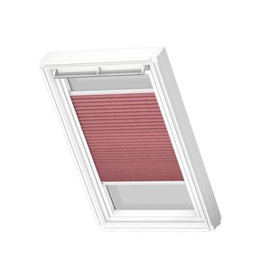 Velux Manueel Lichtdoorlatend Plisségordijn White Line Fhl Ck04 1279swl Wijnrood