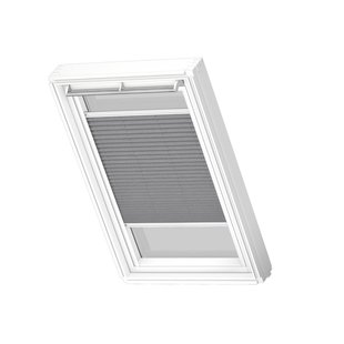 Velux Manueel Lichtdoorlatend Plisségordijn White Line Fhl Fk06 1282swl Donkergrijs