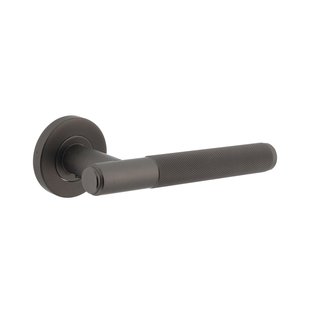 Intersteel Deurkruk Op Rozet Rombo - Roestvrij Staal - Antracietgrijs - Diam. 53 Mm