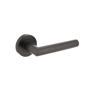 Intersteel Deurkruk Op Rozet Bastian - Metaal - Antracietgrijs - Ø52x10 Mm
