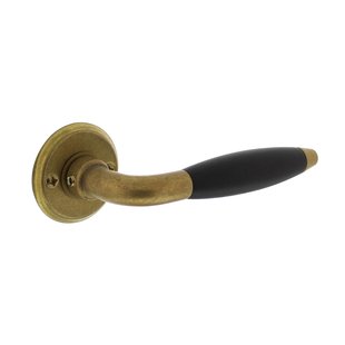 Intersteel Deurkruk Op Rozet Antonnet - Messing - Verouderd Messing/ebben - Diam. 50 Mm