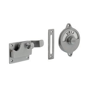 Intersteel Wc-slot Hendel Vrij/bezet Mat Chroom