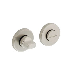 Intersteel Rozet Ø49x7 mm Met Toilet-/badkamersluiting Nikkel Mat