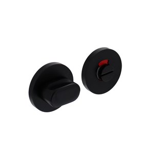 Intersteel Rozet Met Toilet-/badkamerslot Ø55x8 mm Aluminium Zwart