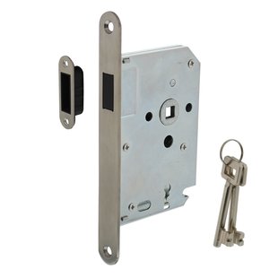 Intersteel Magnetisch Tuimelslot 55mm, Afgeronde Voorplaat Geborsteld Rvs