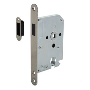 Intersteel Cilinderslot 55mm, Afgeronde Voorplaat Geborsteld Rvs